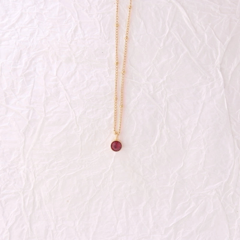 316 Stainless Steel  18K Gold Plated Minimalist Classic Style Plating Inlay Solid Color Artificial Rhinestones Pendant Necklace