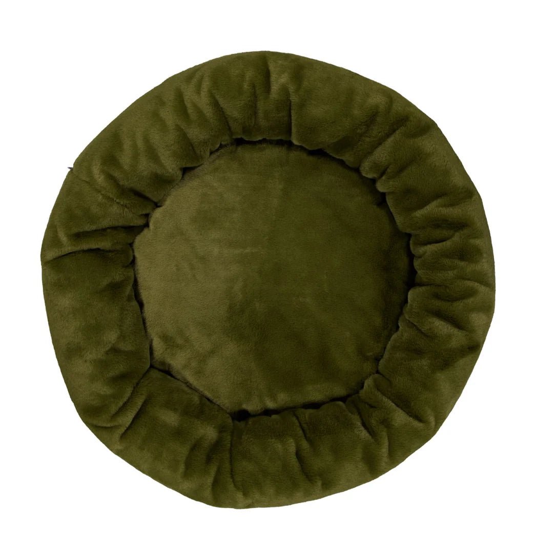 Luxe Fur Cuddler Dog Bed - Leaf