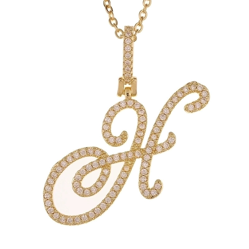 Zircon 26 English Letter Pendant Copper Necklace
