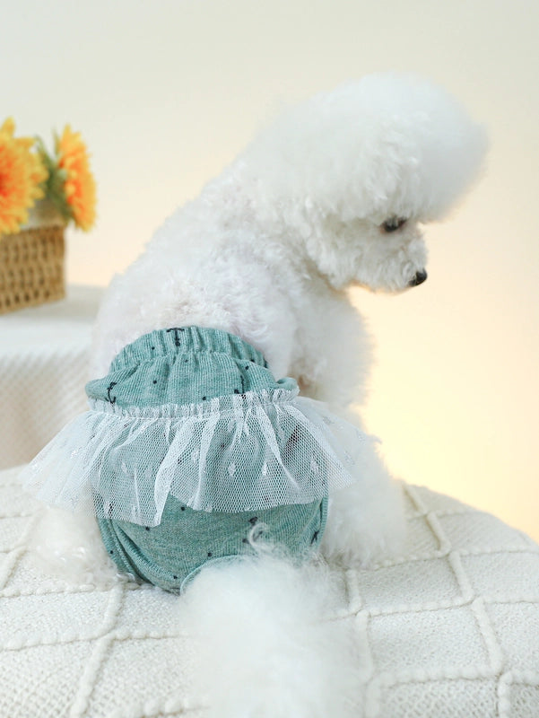 Pet Dog Menstrual Teddy Anti-harassment Physiological Pants Pet Supplies Menstrual Pants Plaid Physiological Pants