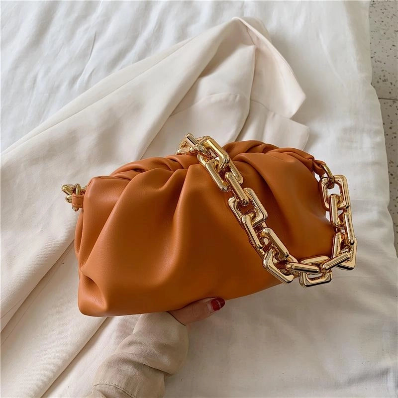 Spring New Fashion Thick Chain Cloud Bag Shoulder Portable Armpit Bag