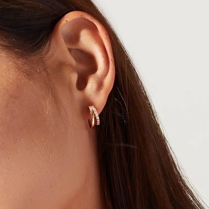 Minimalist Geometric Plating Metal Artificial Gemstones Copper Earrings