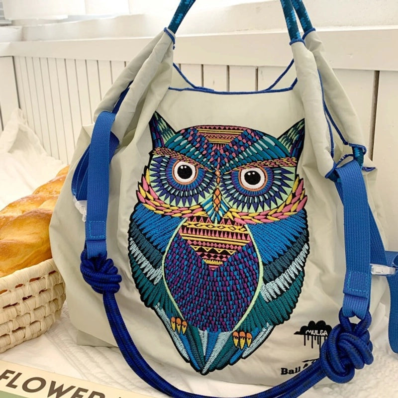 Unisex Cute Rabbit Owl Nylon Shopping Bags