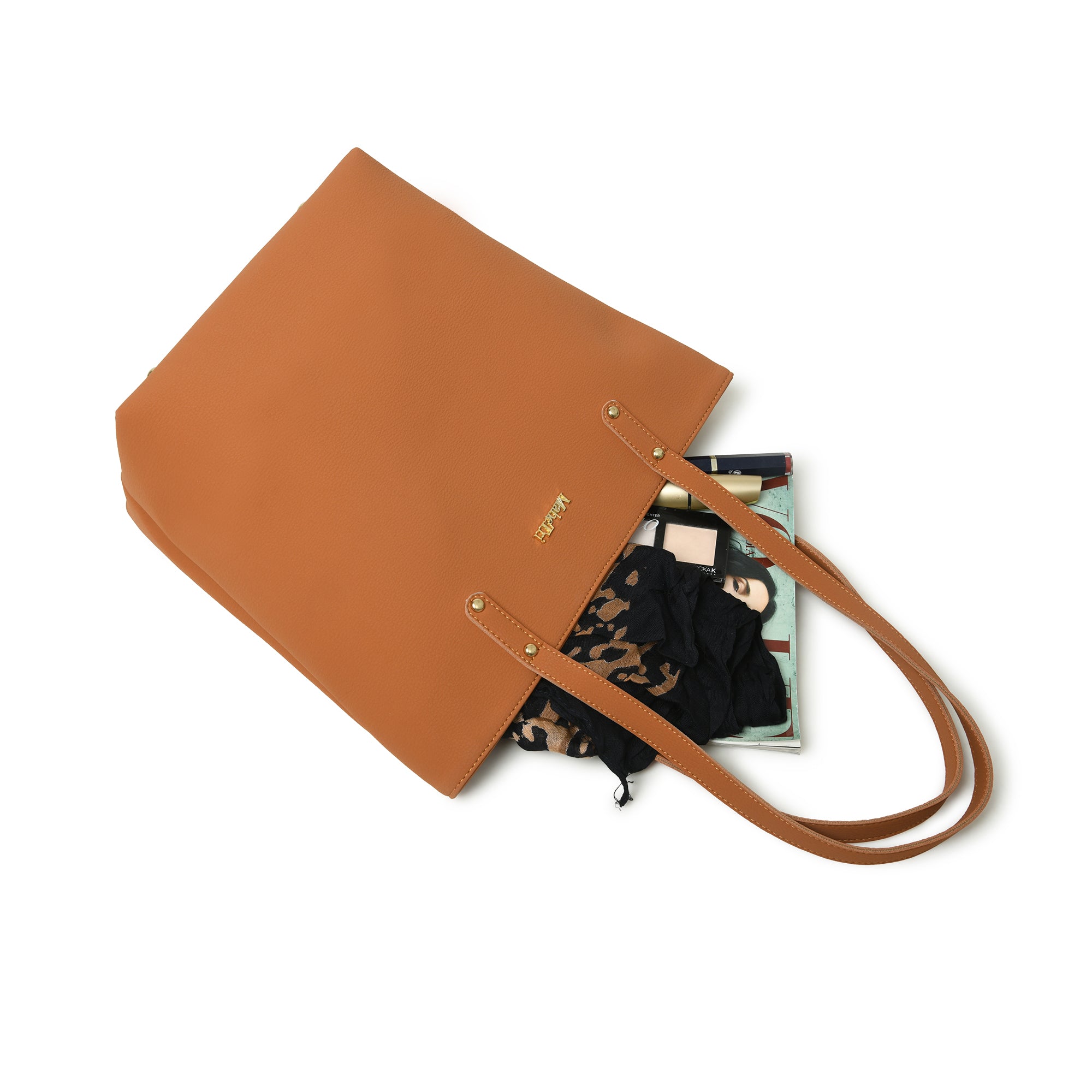Era Vegan Leather Tote- Tan Brown