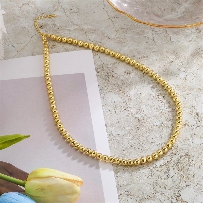 Round Copper Gold Plated Necklace In Bulk