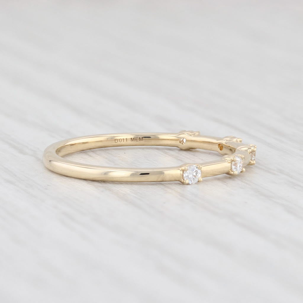 New Diamond Band 14k Yellow Gold Size 6.5 Wedding Stackable Ring