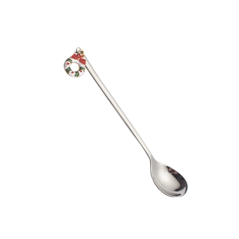 Christmas Cute Solid Color Stainless Steel Spoon 1 Piece 1 Set