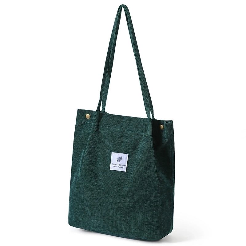 Women's Streetwear Solid Color Canvas Shopping Bags
