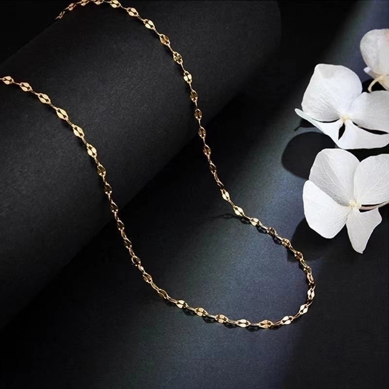 Minimalist Geometric Titanium Steel Chain Necklace