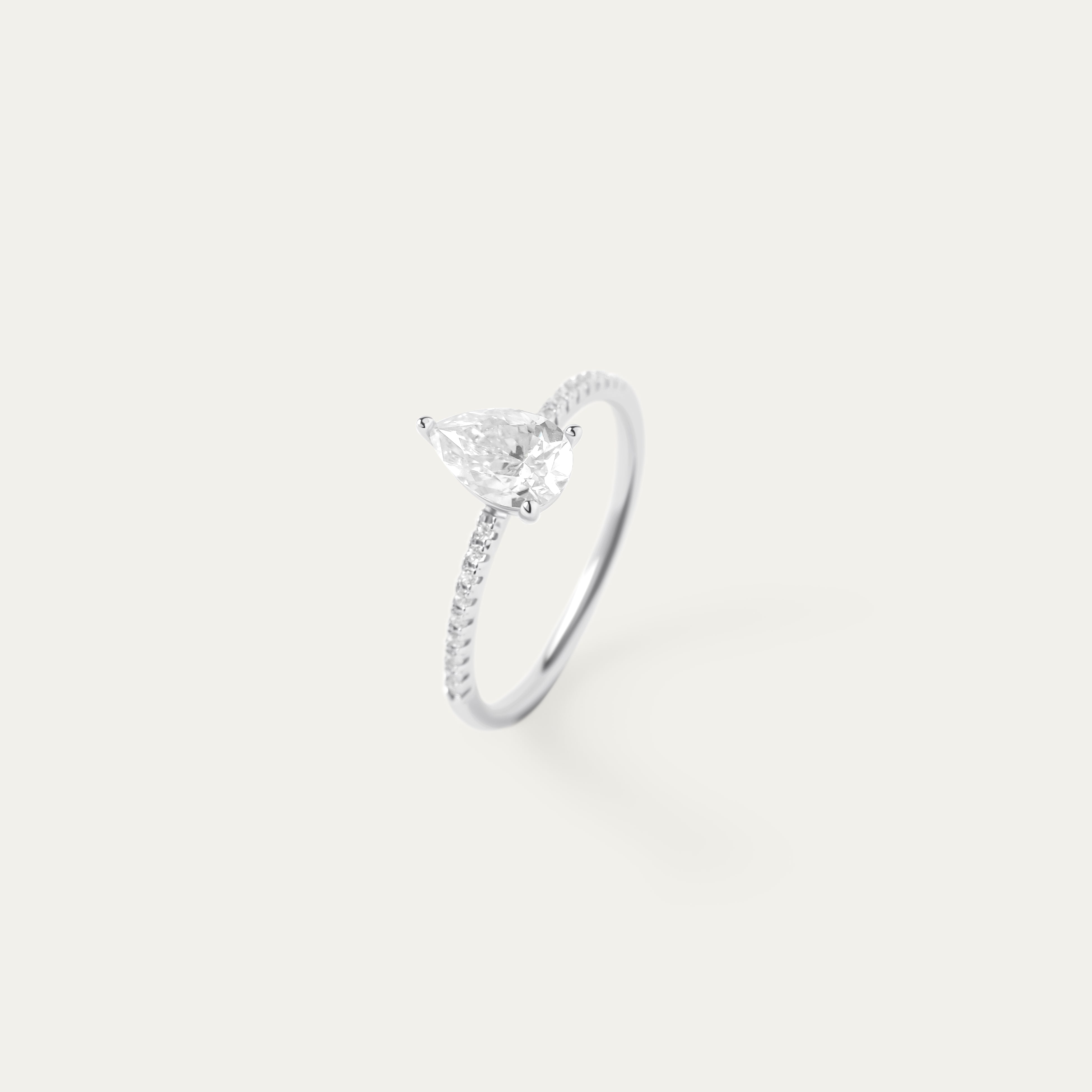 Remy 1.0ct Moissanite Ring (925 Sterling Silver. Size 5)