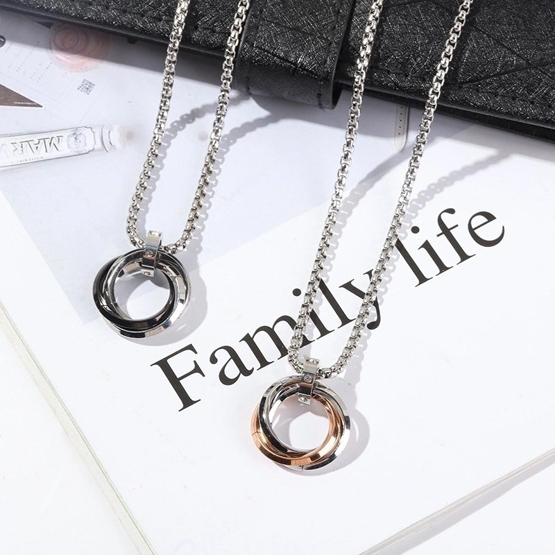 Fashion Geometric Titanium Steel Plating Pendant Necklace 1 Piece