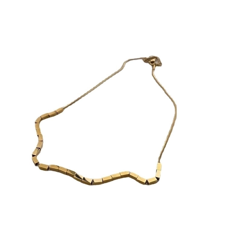 Fashion Geometric Titanium Steel Titanium Steel 18K Gold Plated Gold Plated Silver Plated Tassel Necklace