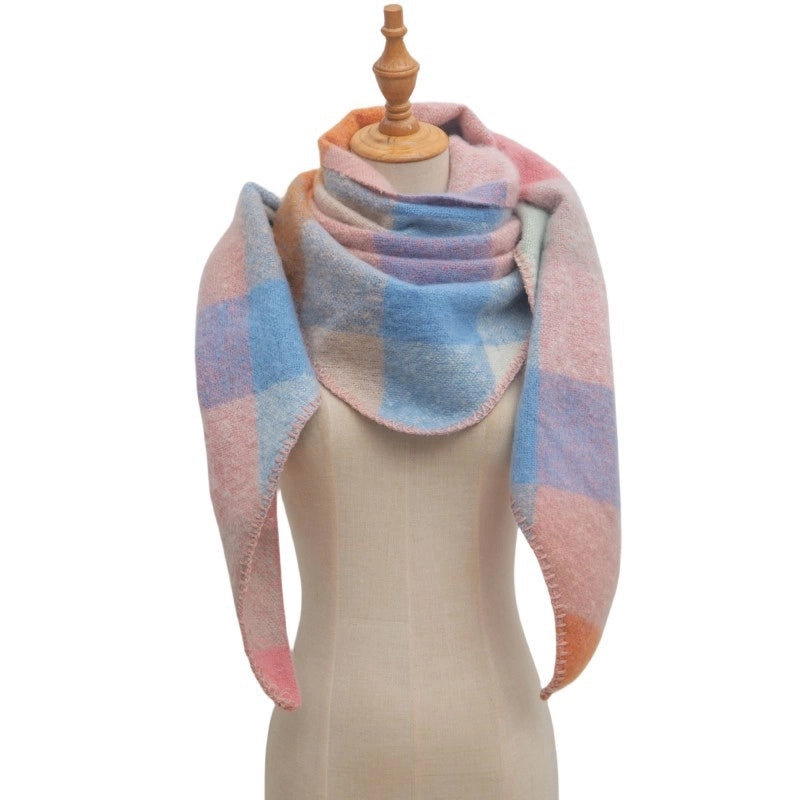 Women's Casual Minimalist Lattice Polyester Scarf