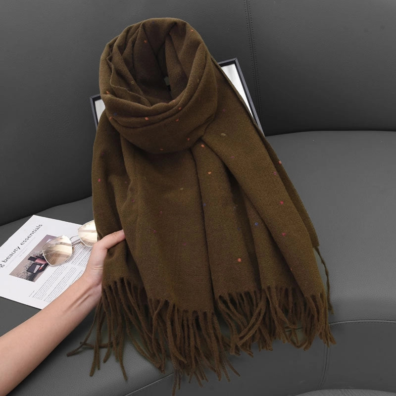 Women's Basic Solid Color Polyester Scarf
