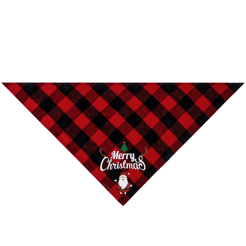 British Style Cotton Christmas Lattice Pet Scarf