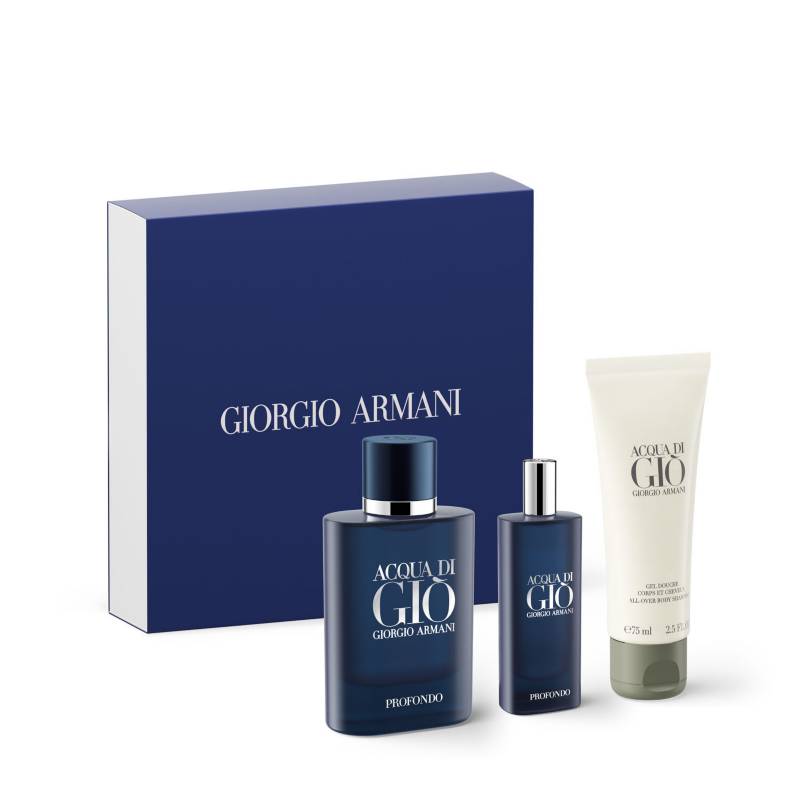 Set Perfumes Hombre Acqua Di Gio Profondo (75ml + 15ml + DG 75ml) Giorgio Armani