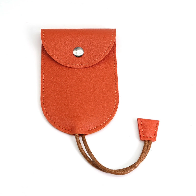 Unisex Solid Color Pu Leather Buckle Card Holders