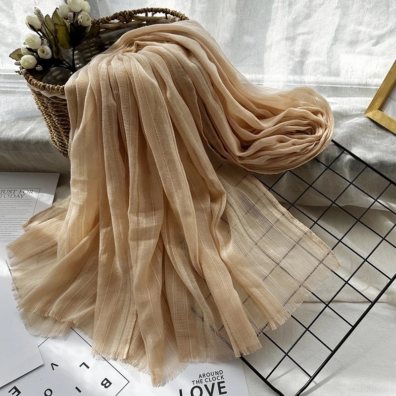 Unisex Retro Sweet Solid Color Artificial Cotton Scarf
