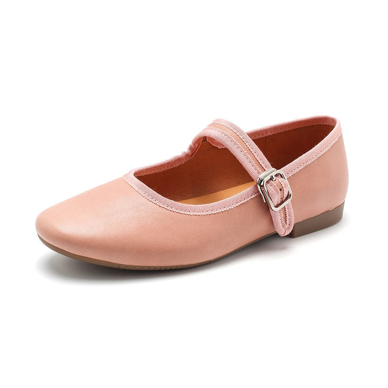Handmade Leather Womens Michaela Mary Jane Flats in 9 Colors