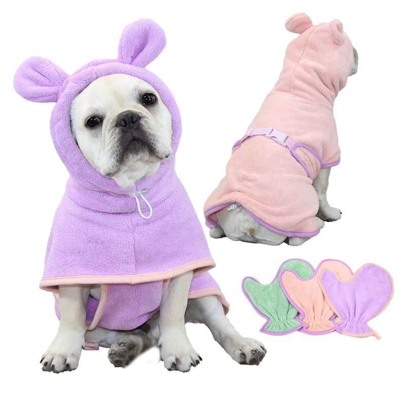 Pet It Cute Selling Cute Dog Bathrobe Small Dog Coral Fleece Warm Pet Clothes Winter New