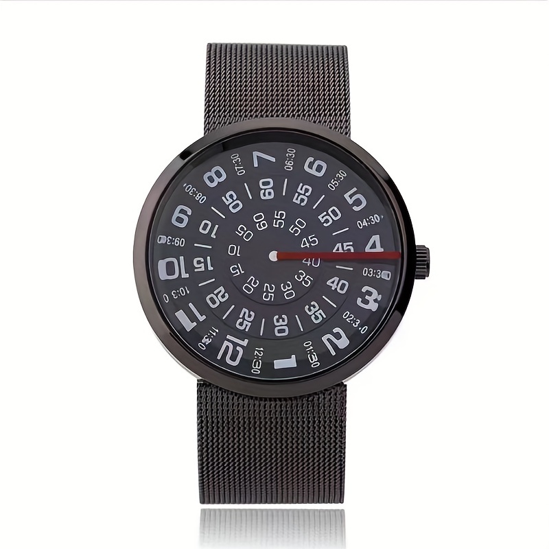 Cool & Creative Round Pointer Quartz Watch - Perfect for Women, Men, Students & Couples!