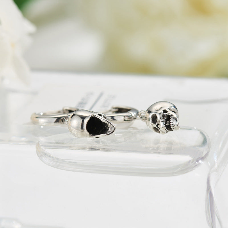 Sterling Silver Skull Earrings