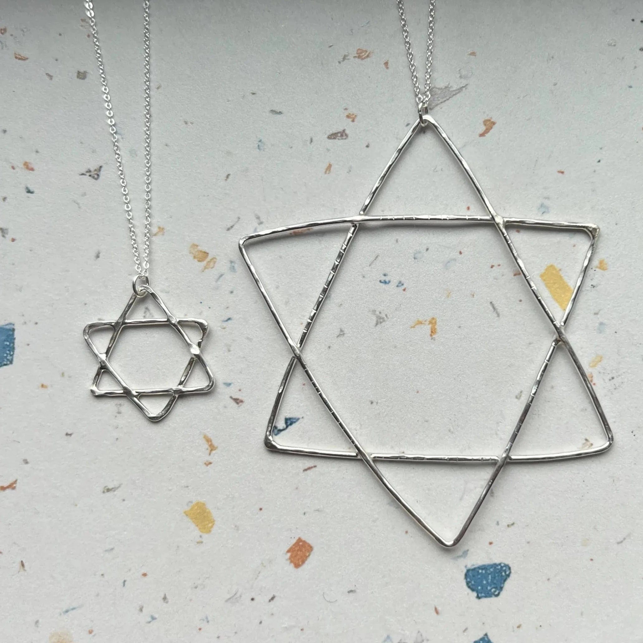 Sterling Silver Handmade Organic Star of David - Small or Large