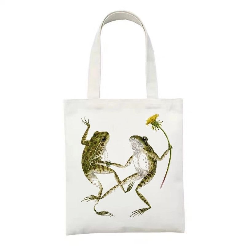 Women's Minimalist Artistic Animal Mushroom Butterfly Shopping Bags