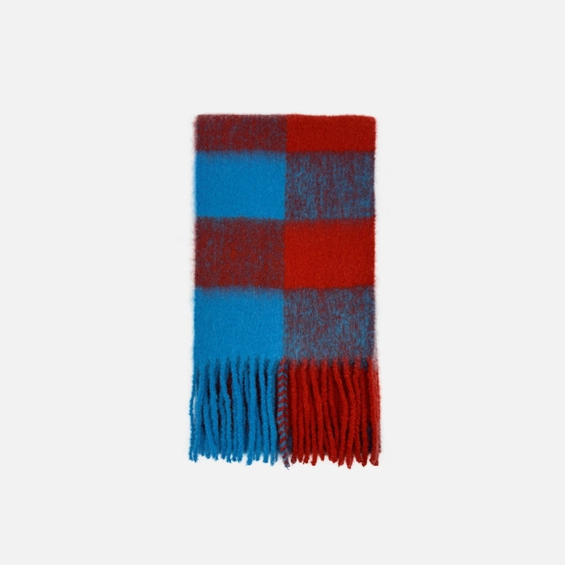 Women's Elegant Basic  Lattice Artificial Wool Wool Blend Scarf