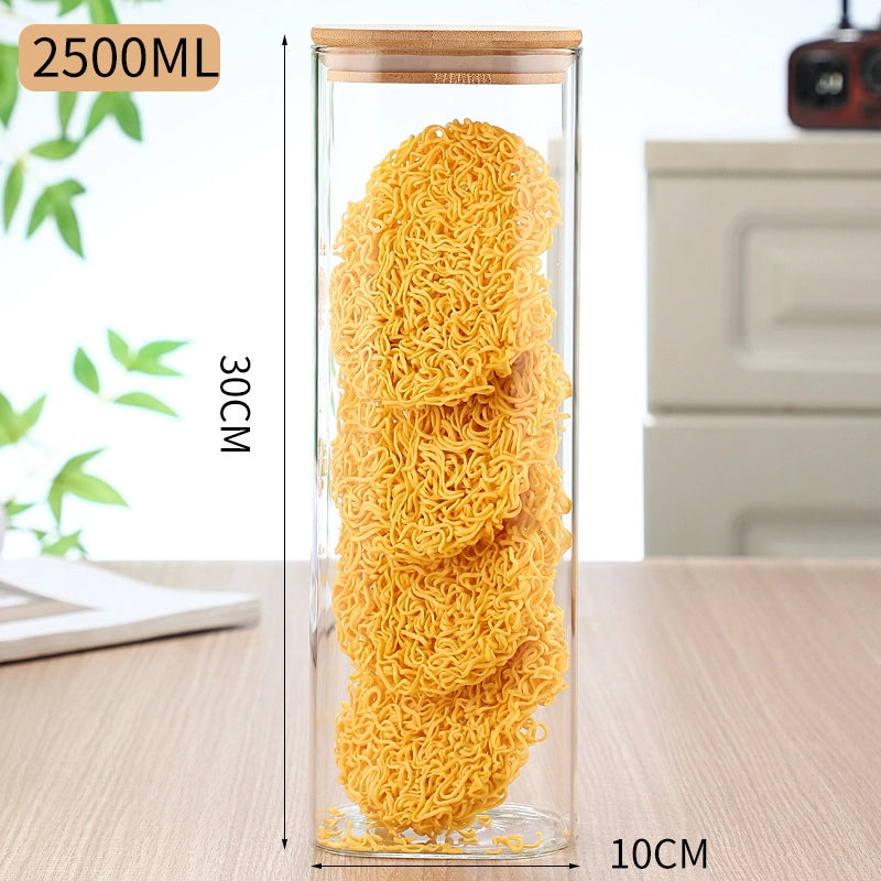 Minimalist Solid Color Wood Glass Storage Container Box