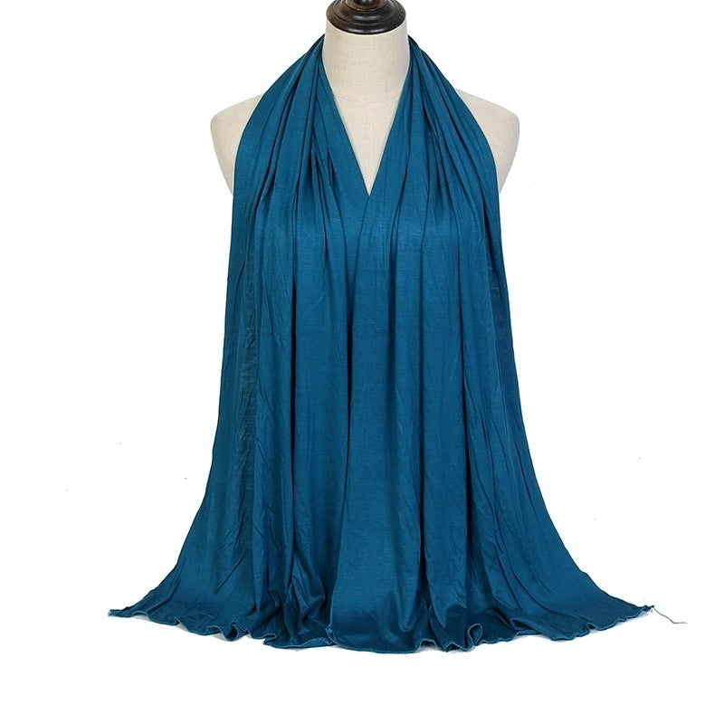 Women's Minimalist Solid Color Monel Scarf