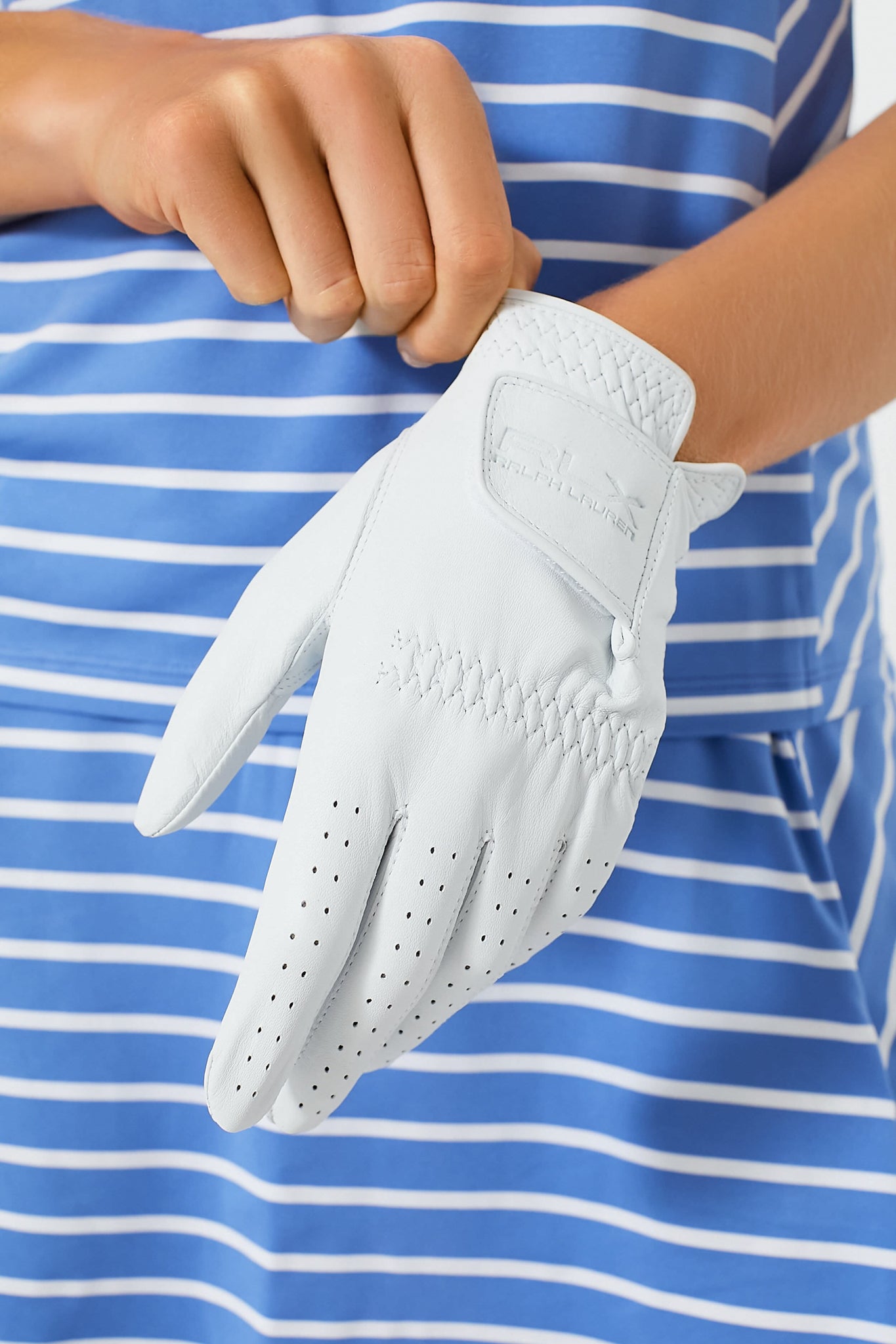 White Leather Golf Glove