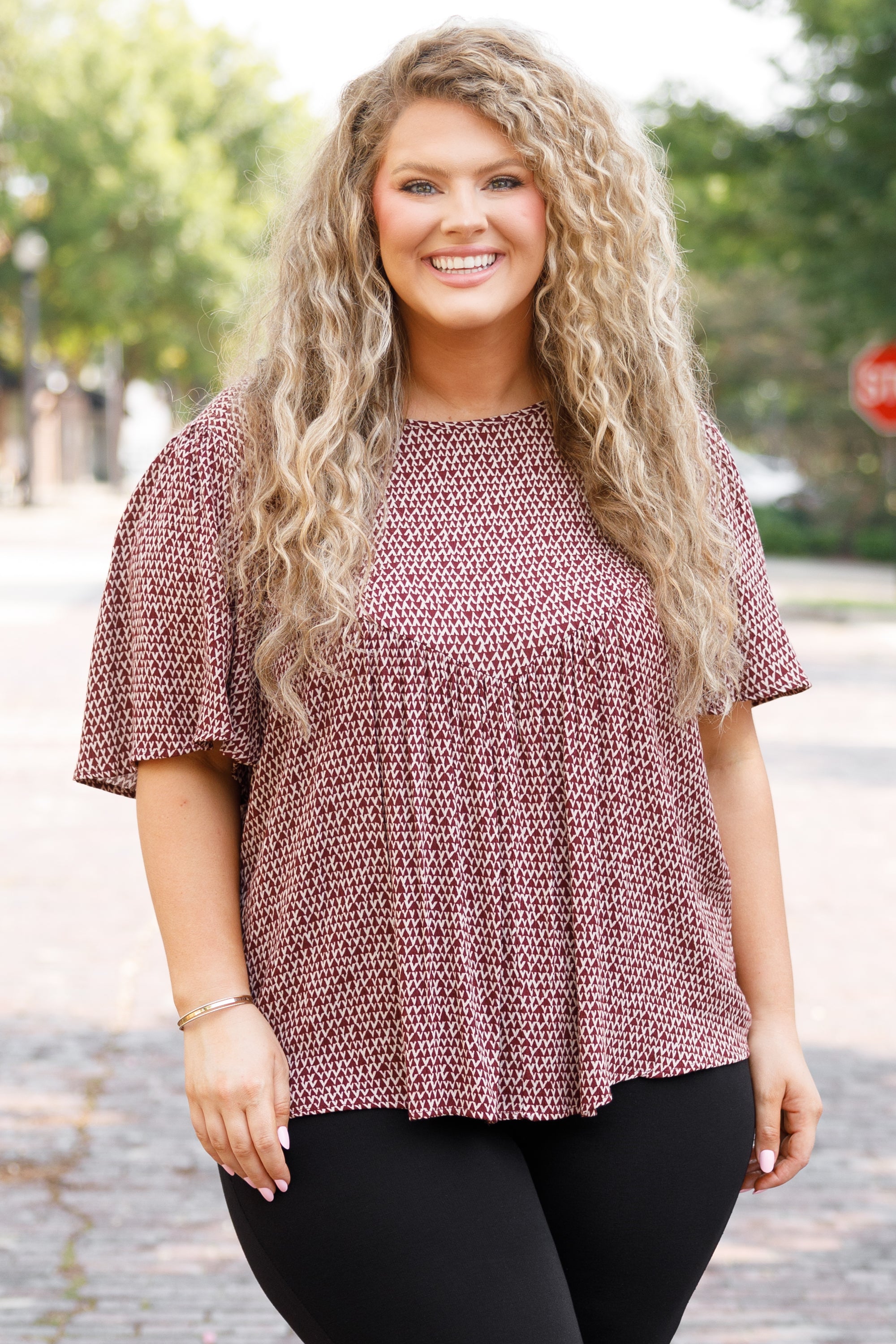 Made For This Top. Burgundy