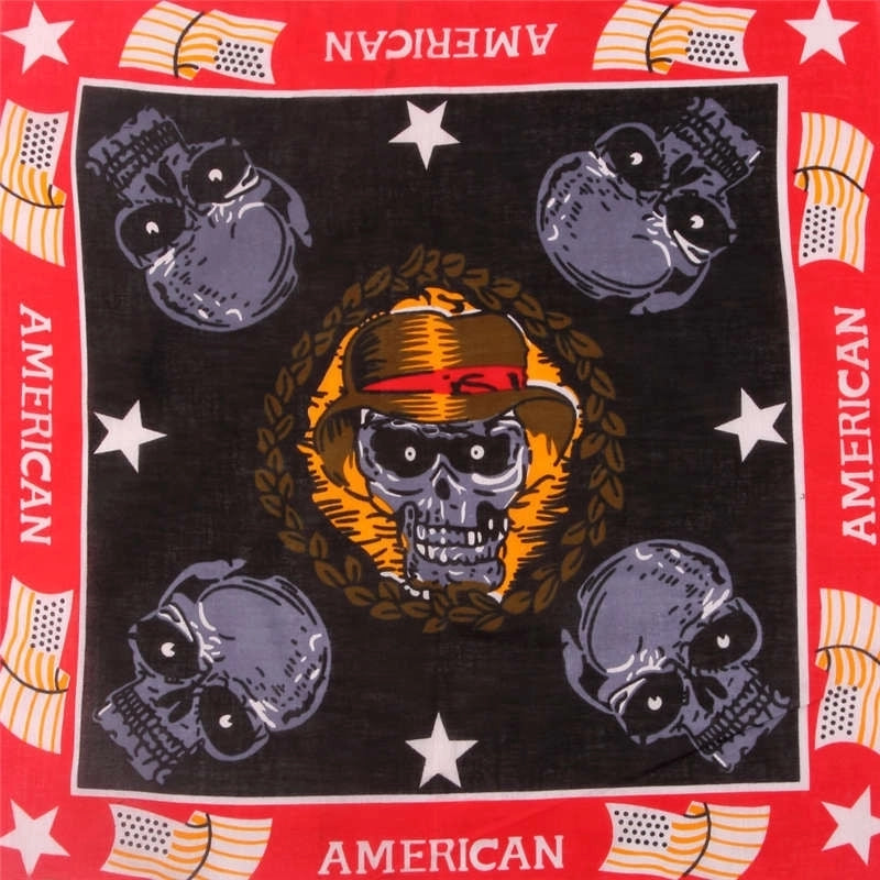 Men'S Hip-Hop Skull Cotton Kerchief