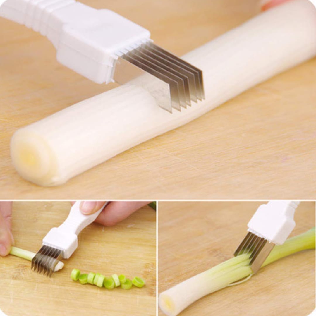 Kitchen Multifunctional Scallion Knife. Stainless Steel Vegetable Cutter