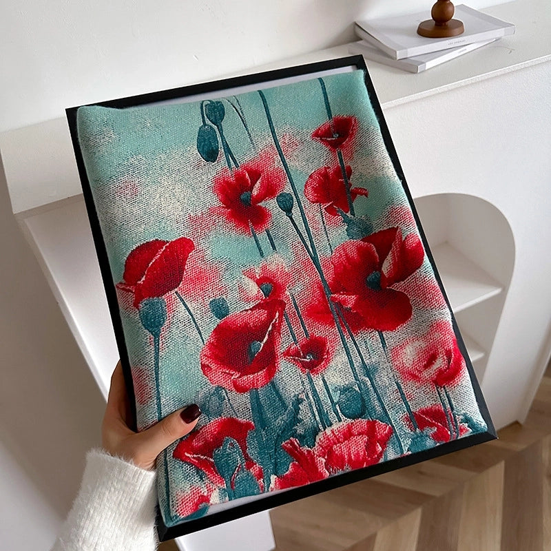 Women's Streetwear Flower Imitation Cashmere Scarf