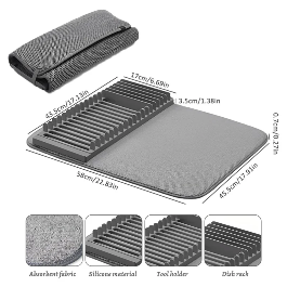 Foldable Dish Drying Pad