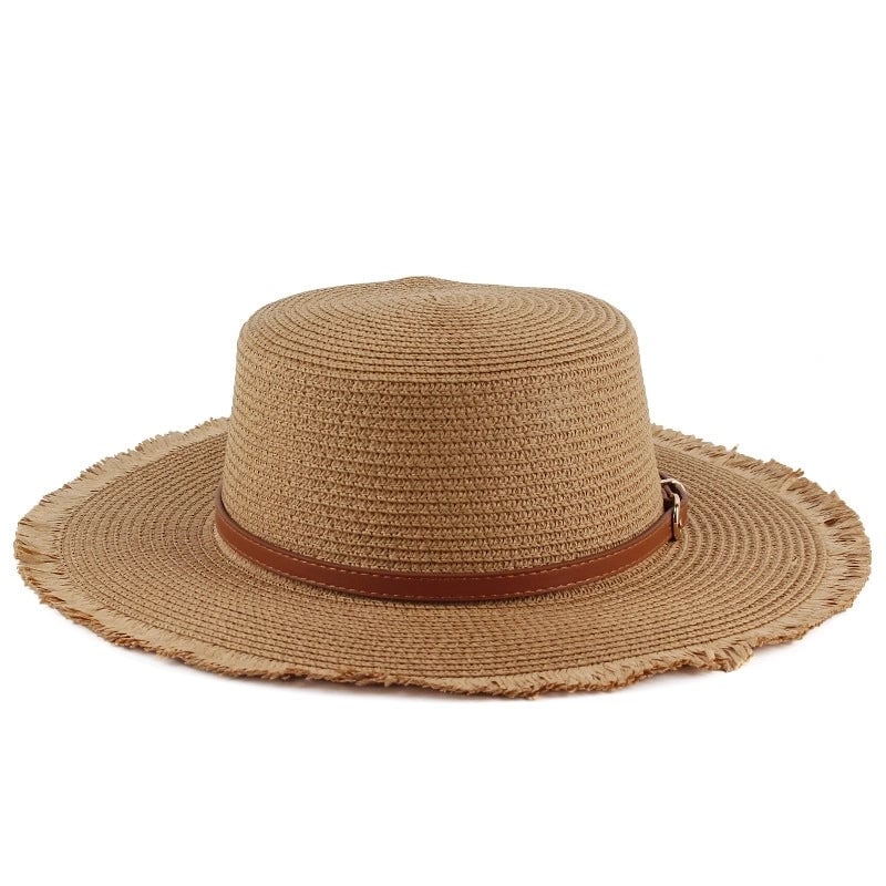 Unisex Minimalist Solid Color Straw Hat
