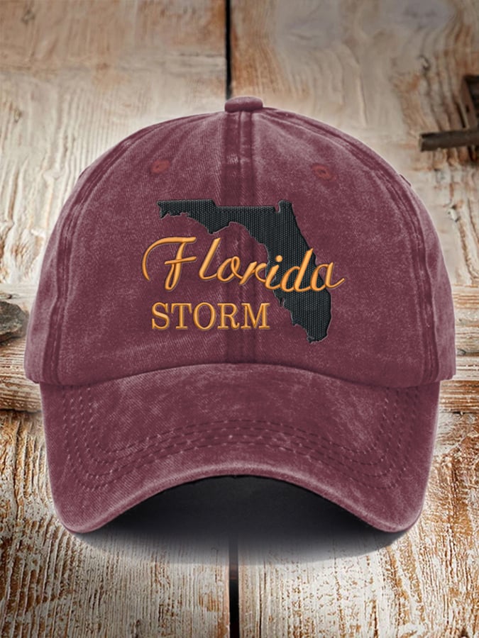 Unisex Distressed Washed Cotton Florida Strong Hot Spot Hat