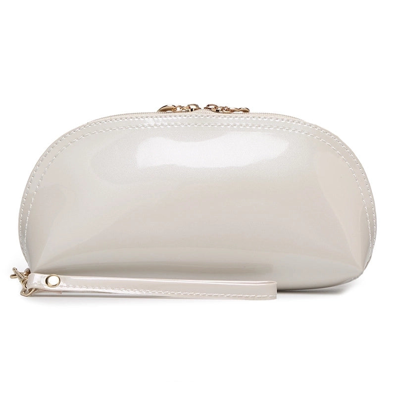 Trendy Sweet Lady Shell Shape Portable Cosmetic Bag Sequined Candy Color Glasses Case Coin Purse