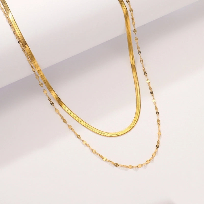 Minimalist Geometric Solid Color Titanium Steel Necklace