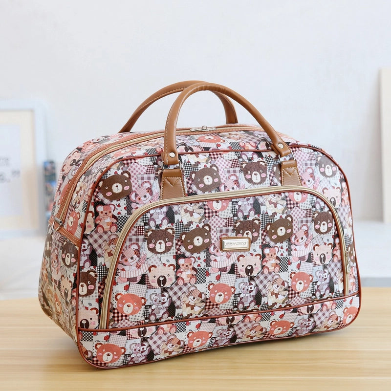 Portable Travel Bag Luggage Bag PU Gift Bag Size Bag Waterproof Short-term Travel Shoulder Bag