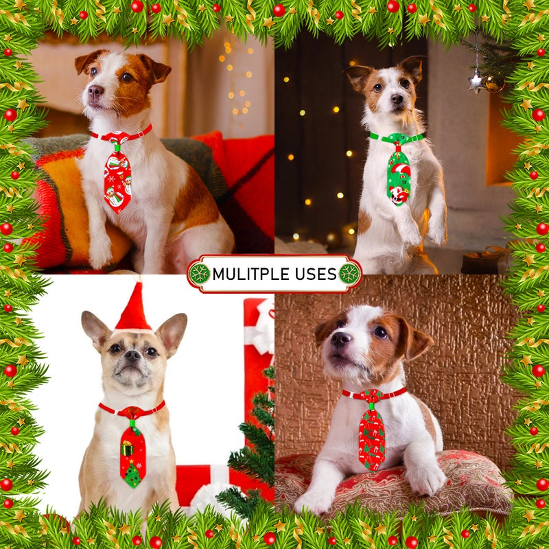 Christmas Polyester Christmas Santa Claus Snowman Snowflake Pet Accessories