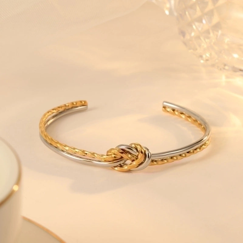 Minimalist C Shape Stainless Steel Titanium Steel Gold Plated Bangle In Bulk