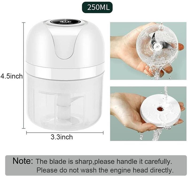 USB Rechargeable Electric Garlic Grinder