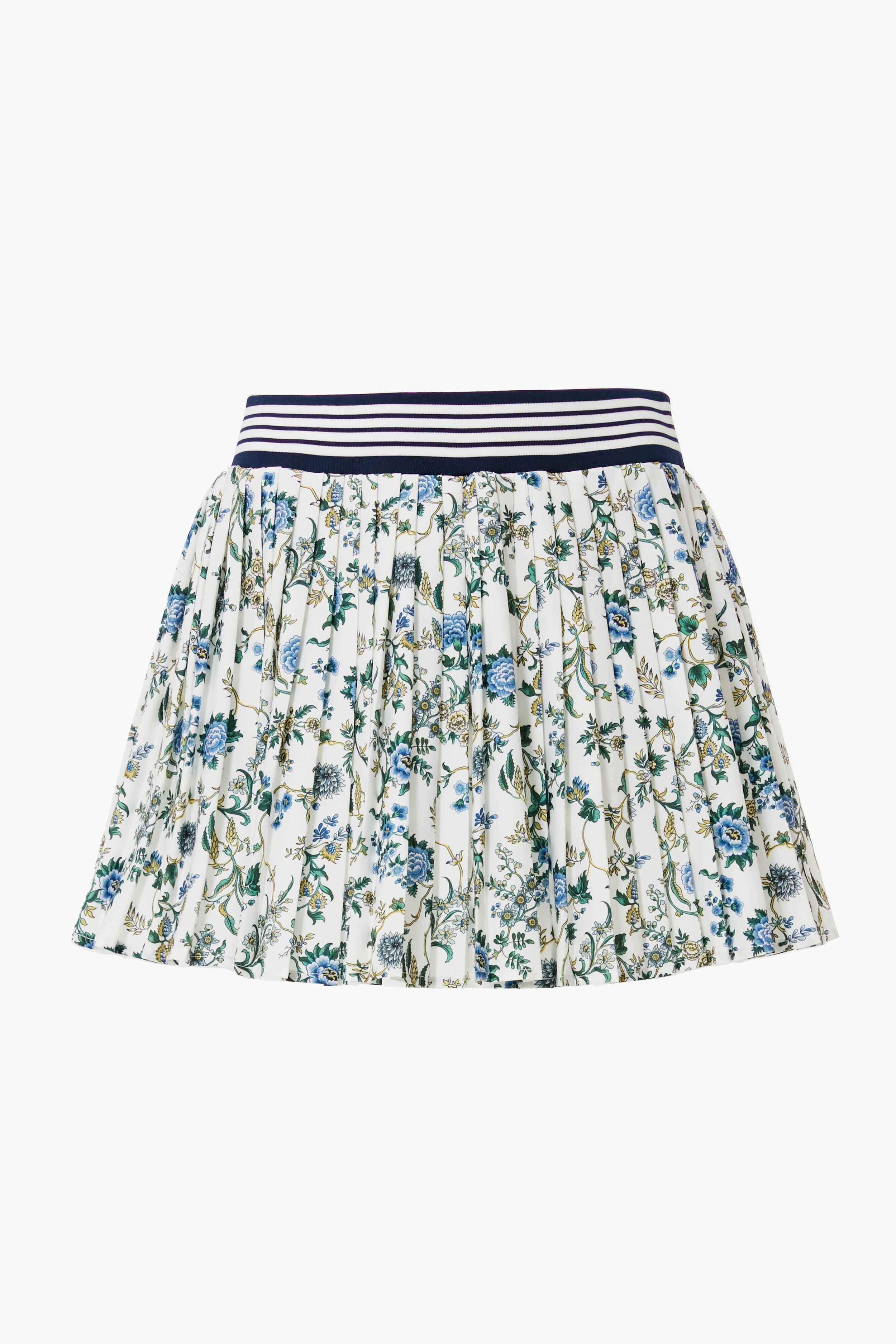 White Wildflower 14 Inch Lexi Tennis Skirt