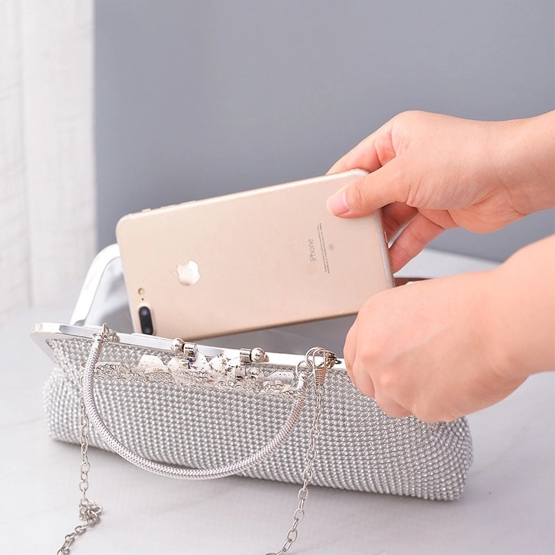 Pu Leather Solid Color Square Evening Bags