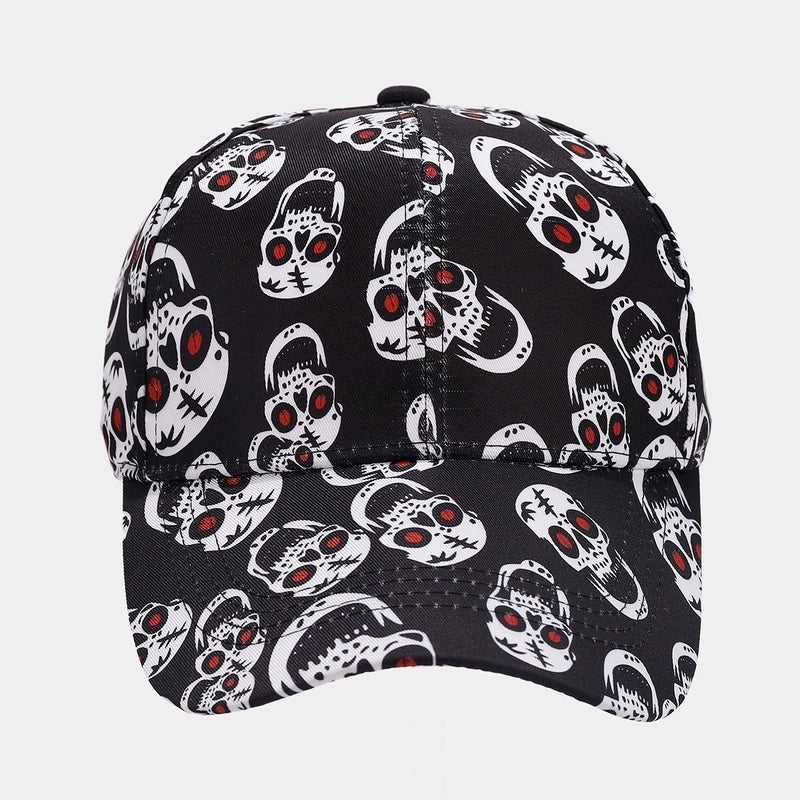 Women's Minimalist Classic Style Color Block Printing Curved Eaves Baseball Cap