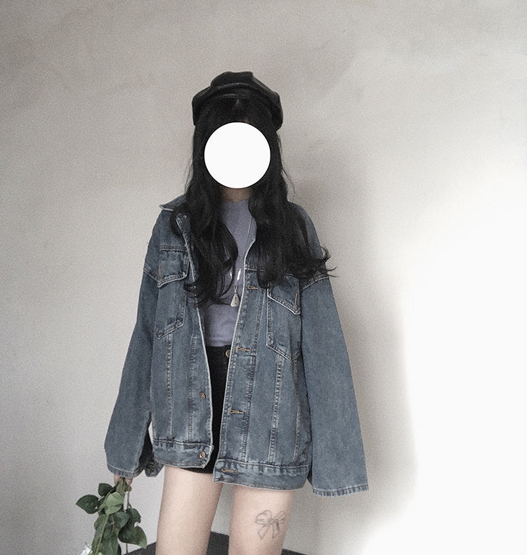 Blue vintage denim jacket  KF10039