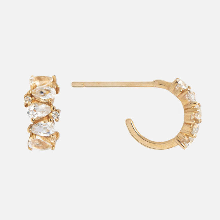 Vintage Retro Round U-Shape Geometric Copper Electroplating Stud Earrings